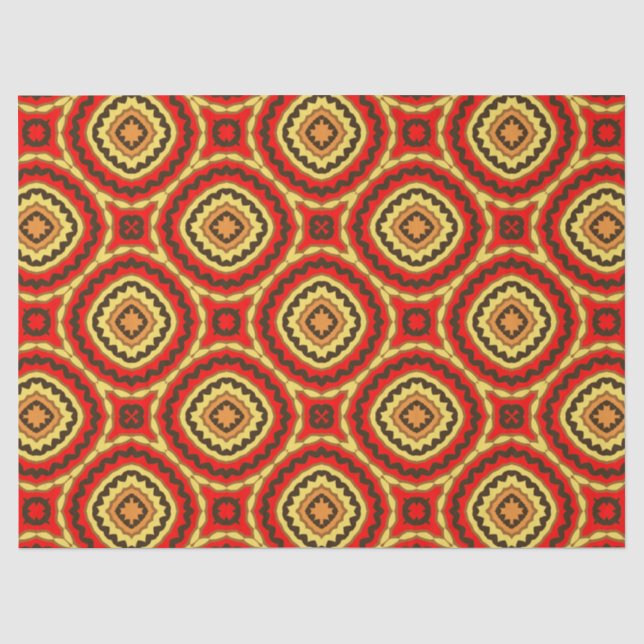 Lebhaftes orientalisches Mosaikmuster Seidenpapier (Vorderseite)