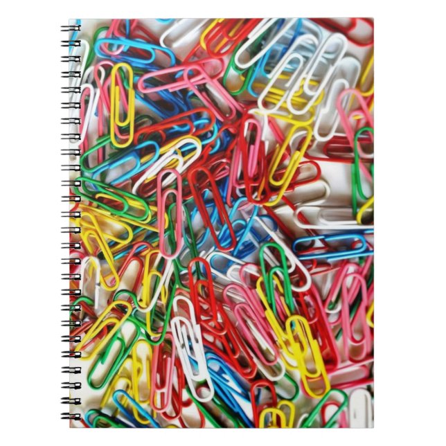 Lebhaftes Paperclip-Chaos-Notebook Notizblock (Vorderseite)