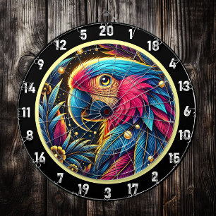 Lebhaftes Parrot Dartboard für Spielzimmer blau Dartscheibe
