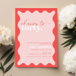 Lebhaftes Party bis zum 40. Geburtstag Einladung<br><div class="desc">Diese lebendige Party Einladung aus dem 40. Jahrhundert eignet sich perfekt für eine moderne Geburtstagsfeier. Das einfache Design zeichnet sich durch zeitgenössischen hello Skripttext in weißer Farbe auf lebendigen pfirsichfarbenen Hintergrund mit scharfen Rahmen aus. Anpassbar in jeder Farbe. Behalt das Design minimal und elegant, wie es ist, oder personalisiere es...</div>