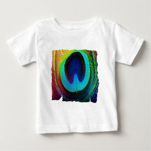 Lebhaftes Peacock Feather Baby T-shirt