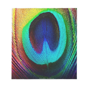 Lebhaftes Peacock Feather Notizblock