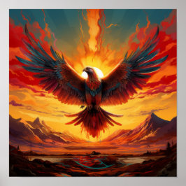 Lebhaftes Phoenix Poster - Majestic Wildlife