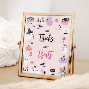Lebhaftes Pink Halloween Candy Party Sign Poster