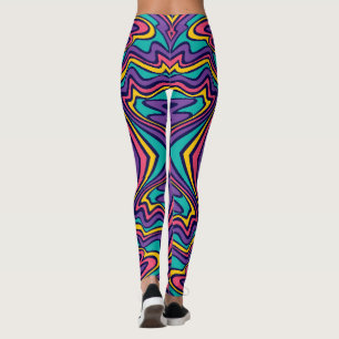 Lebhaftes psychedelisches Flussmuster Leggings