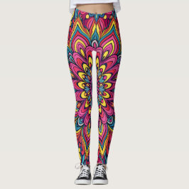 Lebhaftes psychedelisches Muster Leggings