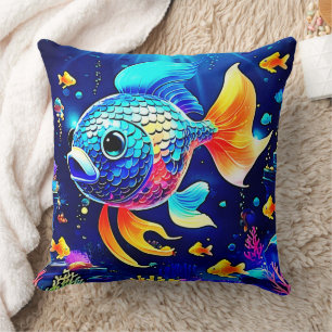 Lebhaftes Reef Fish Design Kissen