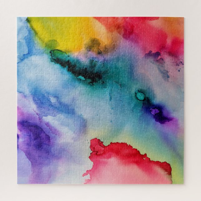 Lebhaftes Regenbogen-Wasserfarbmuster (Vertikal)