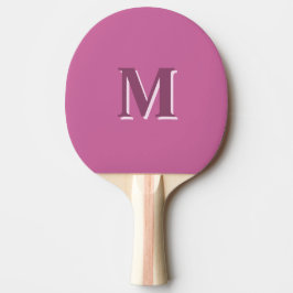lebhaftes rosafarbenes Monogramm, Tischtennis Schläger