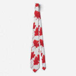 Lebhaftes rotes Ahornleaf-Muster Krawatte