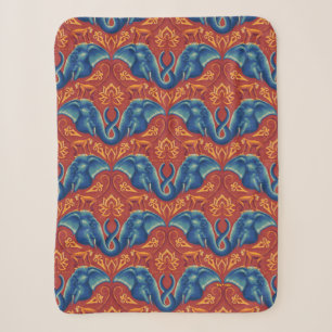 Lebhaftes Safari Tapestry-Muster - Der weiße Lotus Sherpadecke