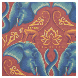 Lebhaftes Safari Tapestry-Muster - Der weiße Lotus Stoff