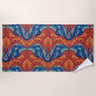 Lebhaftes Safari Tapestry-Muster - Der weiße Lotus Strandtuch