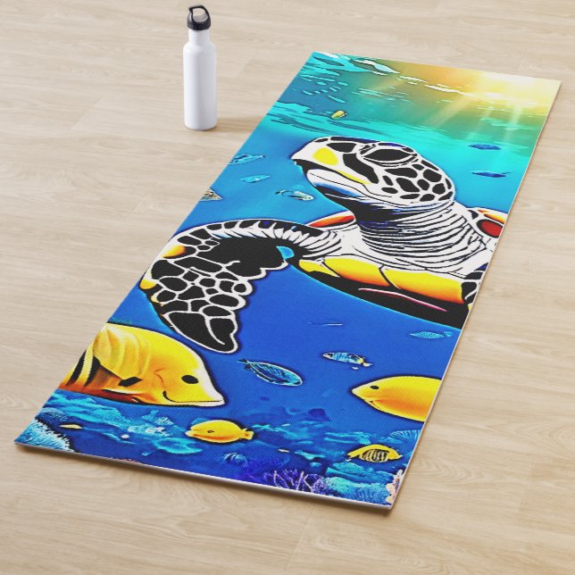 Lebhaftes Schildkrötenriff Yogamatte (Beispiel)