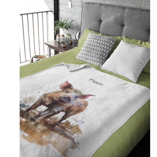 Lebhaftes Schwein, Brauch Fleecedecke (Von Creator hochgeladen)