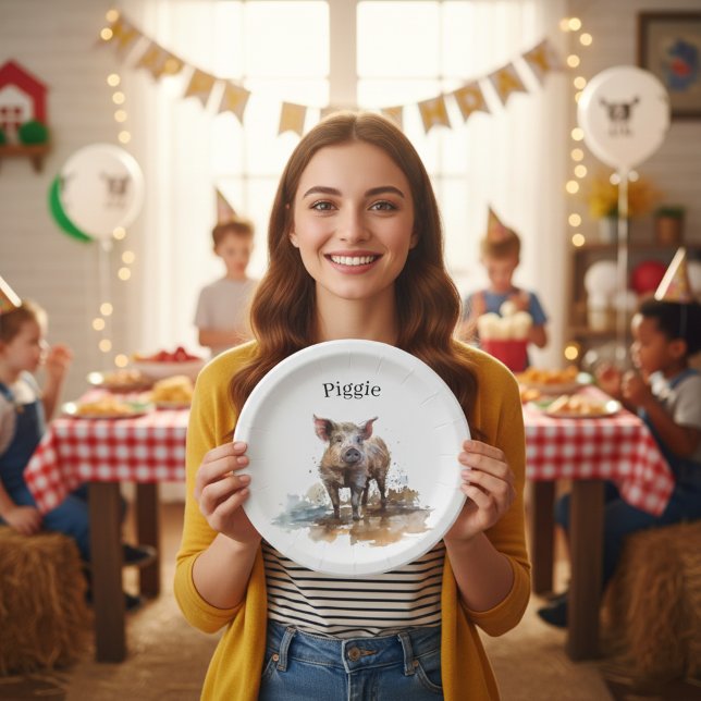 Lebhaftes Schwein, Brauch Pappteller (Von Creator hochgeladen)