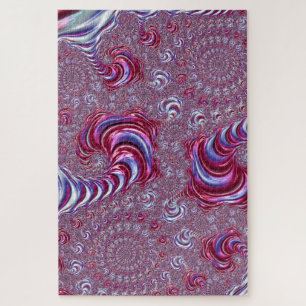Lebhaftes Shiny Groovy Trippy Spiraling Fraktal Ar