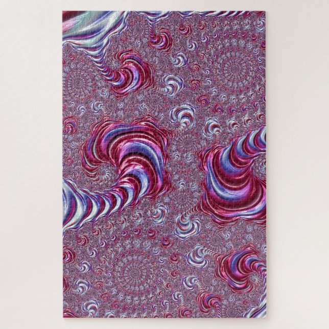 Lebhaftes Shiny Groovy Trippy Spiraling Fraktal Ar (Vertikal)