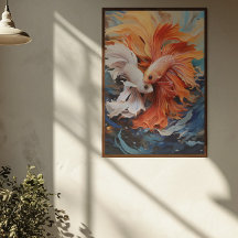 Lebhaftes siamesisches Fischplakat