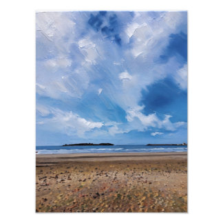 Lebhaftes Skyscape über dem Strand von Serene Fotodruck