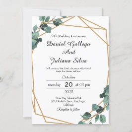 Lebhaftes Smaragdgrün Hochzeitstag Einladung