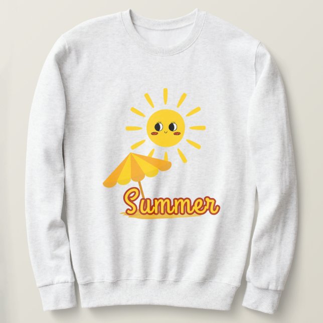 Lebhaftes Sommersonnendesign Sweatshirt (Design vorne)