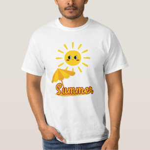 Lebhaftes Sommersonnendesign T-Shirt