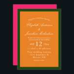 Lebhaftes Sonnenaufgang Minimalistisch Mix & Match Einladung<br><div class="desc">Lebhafte,  farbenfrohe,  minimalistische Hochzeitskollektion mit hellen Rosa- und Orangenfarben. Farben mischen und passen</div>