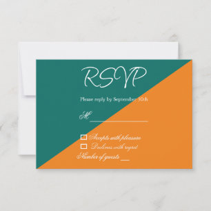 Lebhaftes Sonnenaufgang Minimalistisch Mix & Match RSVP Karte