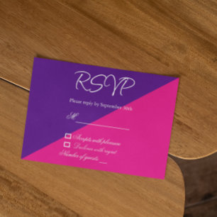 Lebhaftes Sonnenaufgang Minimalistisch Mix & Match RSVP Karte