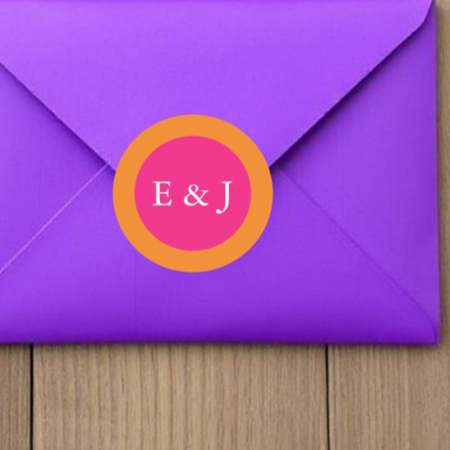 Lebhaftes Sonnenaufgang Minimalistisch Mix & Match Runder Aufkleber (Von Creator hochgeladen)