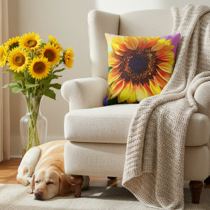 Lebhaftes Sonnenblumenkernkissen Kissen