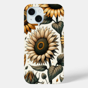 Lebhaftes Sonnenblumenmuster Case-Mate iPhone Hülle