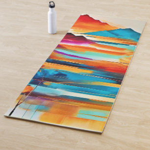 Lebhaftes Sonnenuntergangsbild Yogamatte