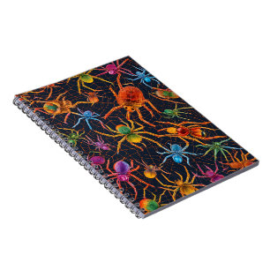 Lebhaftes Spider Web-Notebook - Farbiges Design Notizblock