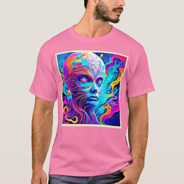 Lebhaftes Spirit Face Design T-Shirt (Vorderseite)