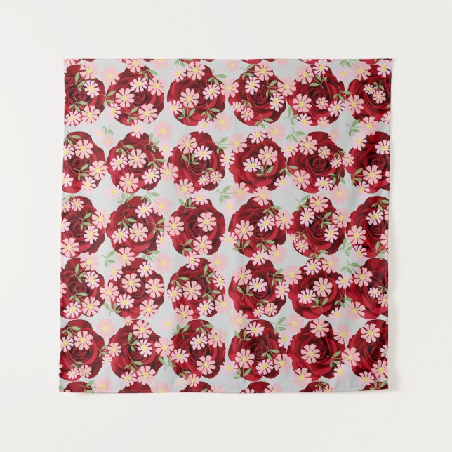 Lebhaftes Square Tapestry (57" x 57") Wandteppich (Vorderseite)