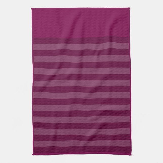 Lebhaftes Striped Maroon Matching Geschirrtuch (Vertikal)