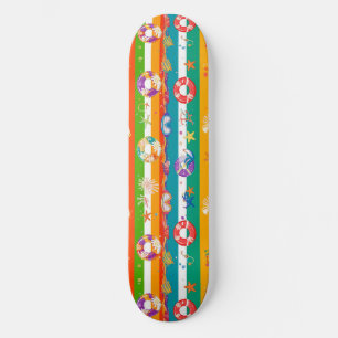 Lebhaftes Summer Beach Themendesign Skateboard