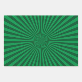 Lebhaftes Sunburst Pattern Trio Geschenkpapier Set