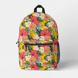 Lebhaftes tropisches Muster Bedruckter Rucksack