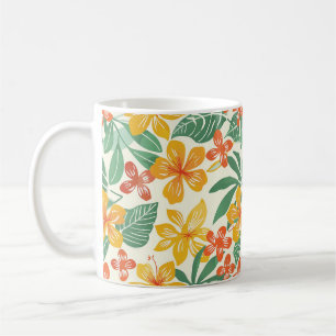 Lebhaftes tropisches Muster Kaffeetasse