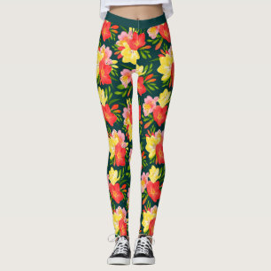 Lebhaftes tropisches Muster Leggings