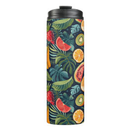 Lebhaftes tropisches Paradies: Exotic Fruits Desig Thermosbecher