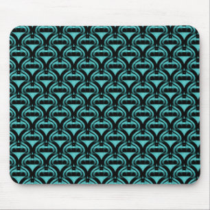 Lebhaftes türkisfarbenes Retro-Cooles Mousepad