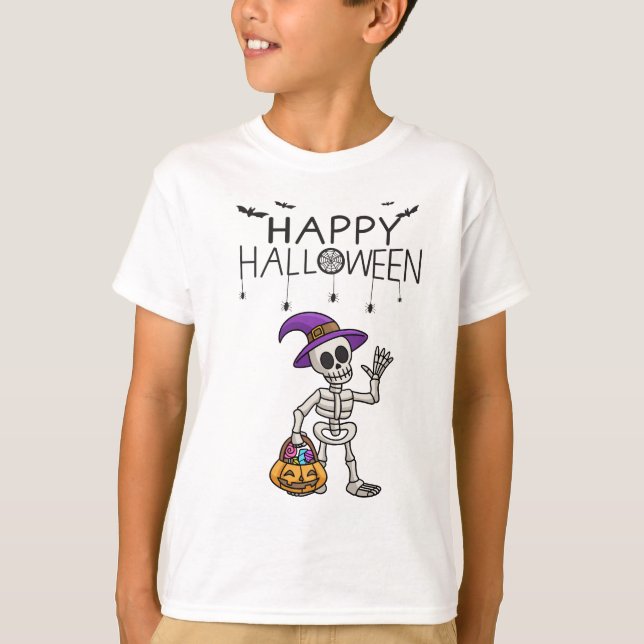 Lebhaftes und lustiges Halloween T-Shirt (Vorderseite)