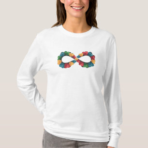 Lebhaftes Unendlichkeitssymbol mit Herz T-Shirt