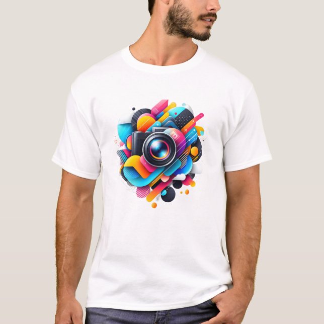 Lebhaftes Urban Abstrakt T-Shirt (Vorderseite)