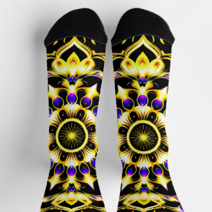 Lebhaftes Verziertes Mandala Design Socken