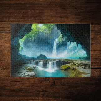 Lebhaftes Wasserfall-Puzzle